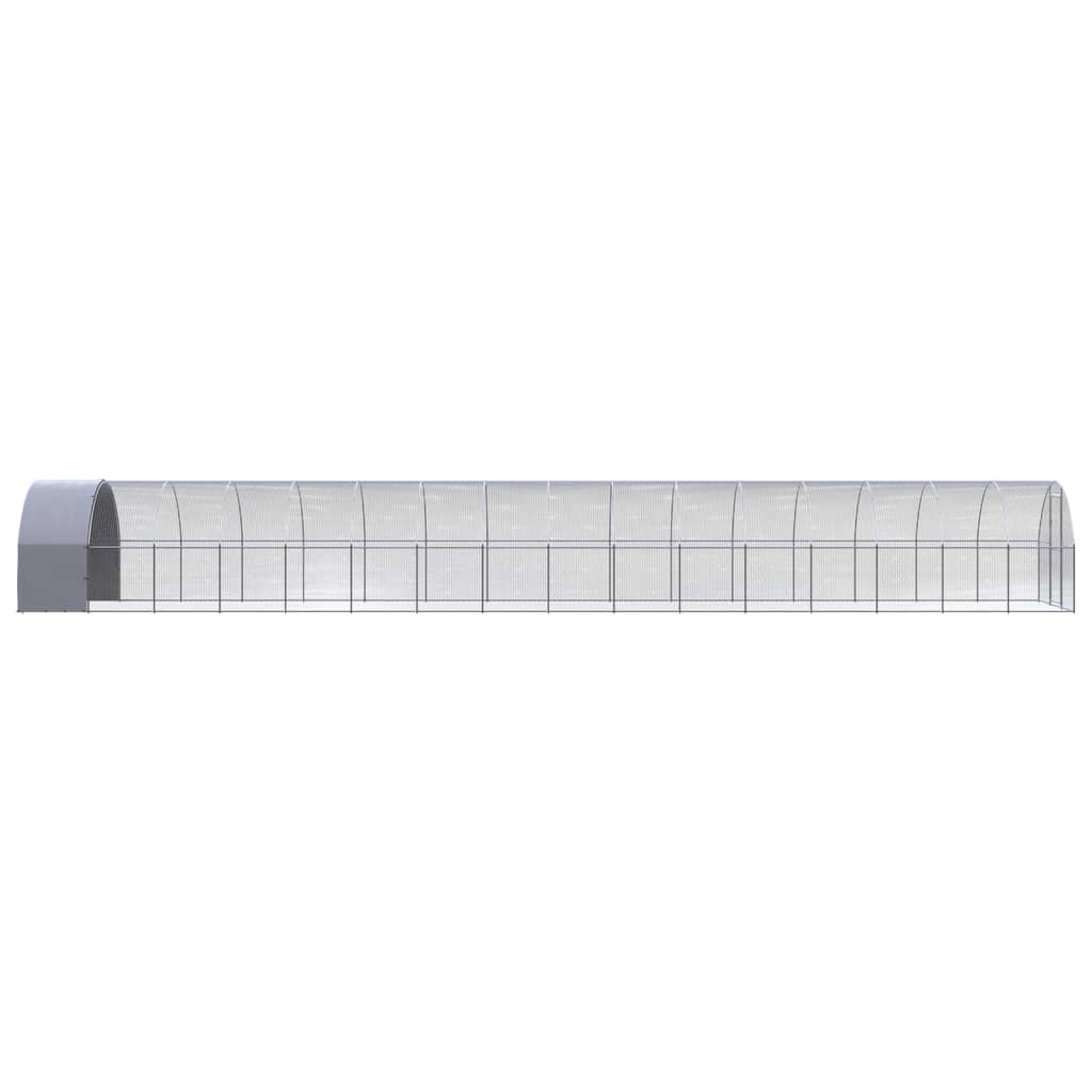 Outdoor chicken coop 3x16x2 m galvanized steel
