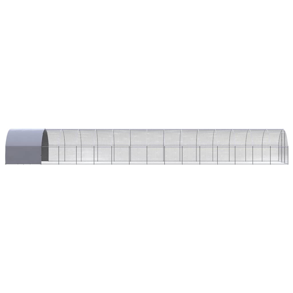 Outdoor chicken coop 3x16x2 m galvanized steel