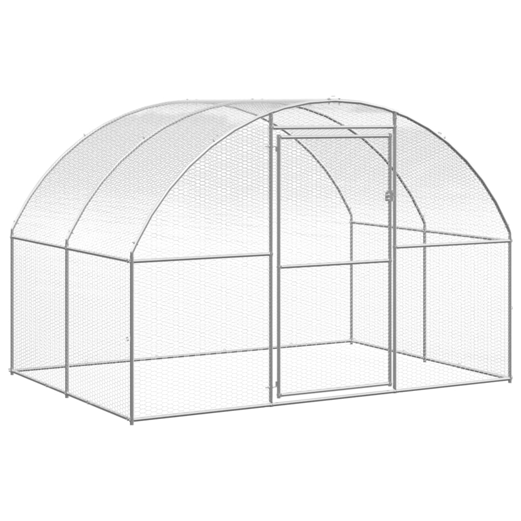 Outdoor chicken coop 3x16x2 m galvanized steel