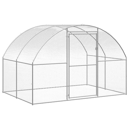 Outdoor chicken coop 3x16x2 m galvanized steel
