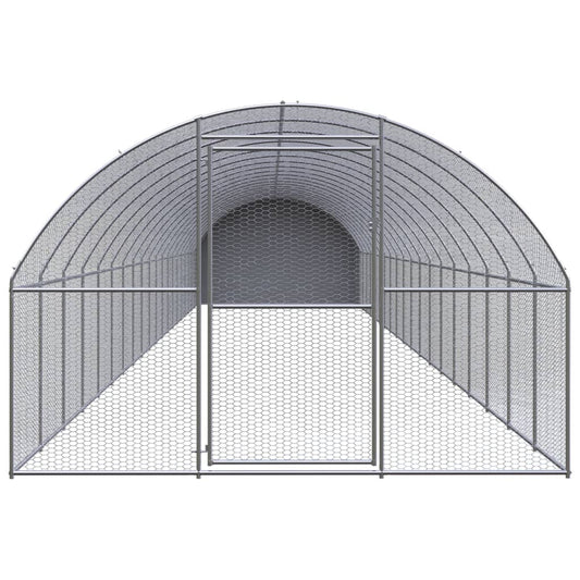 Outdoor chicken coop 3x20x2 m galvanized steel