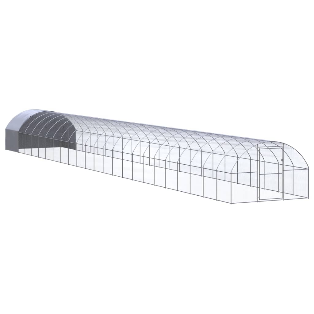 Outdoor chicken coop 3x24x2 m galvanized steel