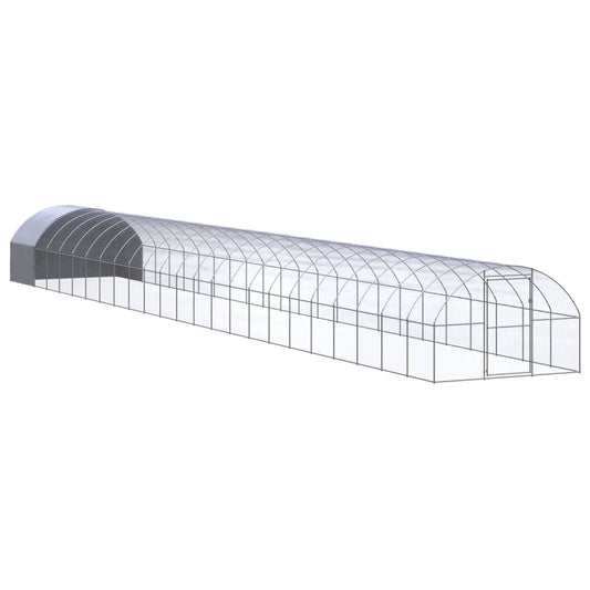 Outdoor chicken coop 3x24x2 m galvanized steel