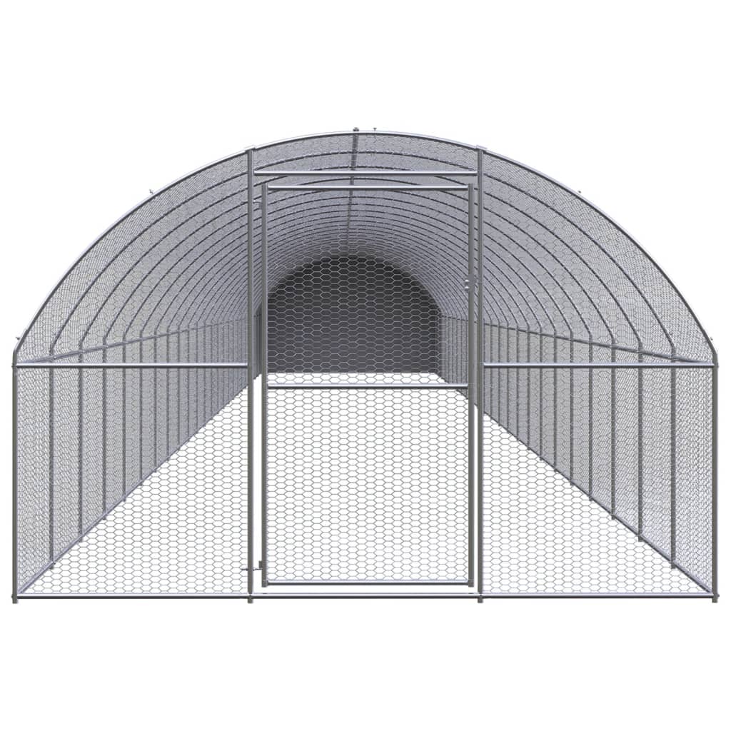 Outdoor chicken coop 3x24x2 m galvanized steel