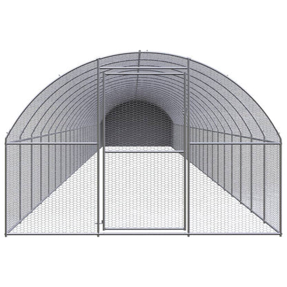 Outdoor chicken coop 3x24x2 m galvanized steel