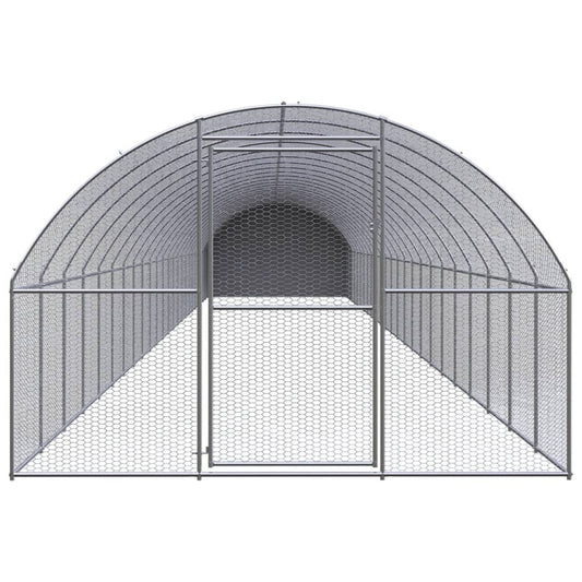Outdoor chicken coop 3x24x2 m galvanized steel