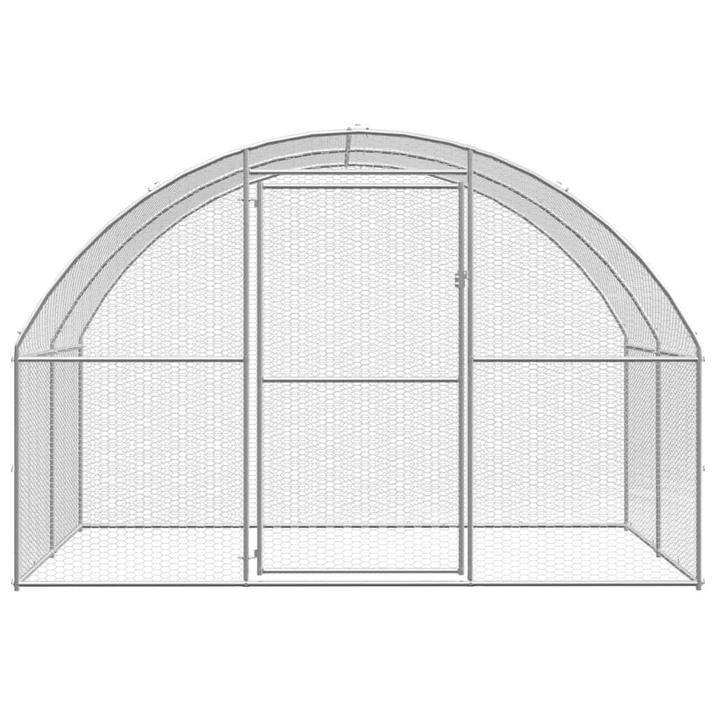 Outdoor chicken coop 3x24x2 m galvanized steel