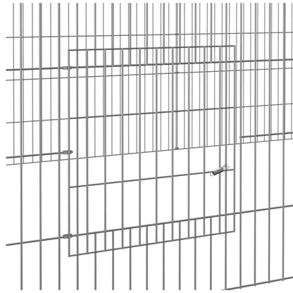 2-paneelinen Kanihäkki 220x110x55 cm galvanoitu rauta