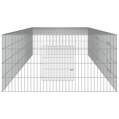 3-paneelinen kanihäkki 325x109x54 cm galvanoitu rauta