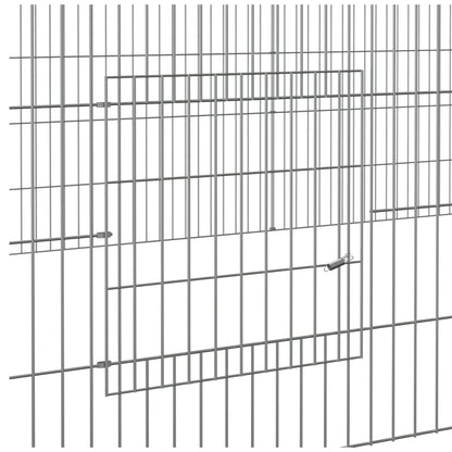 3-paneelinen kanihäkki 325x109x54 cm galvanoitu rauta