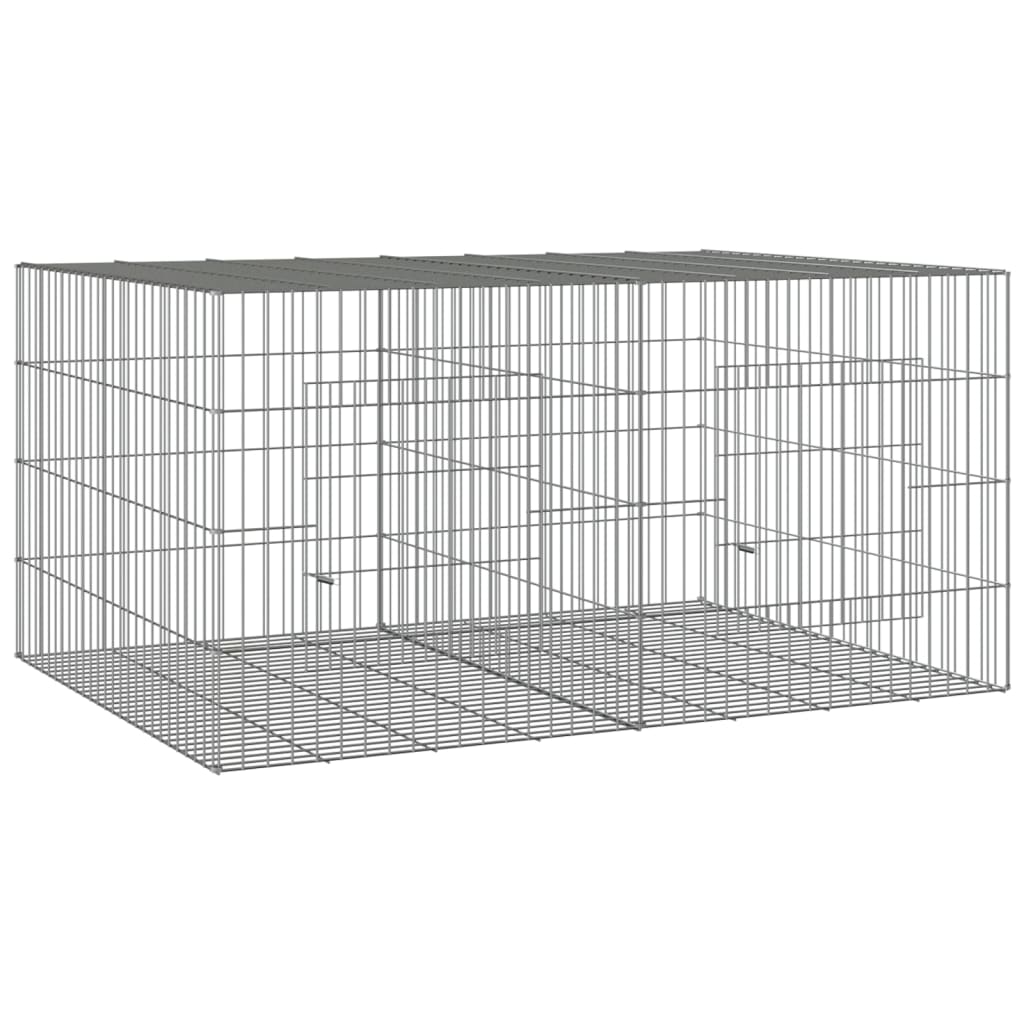 2-panel Rabbit Cage 110x79x54 cm galvanized iron