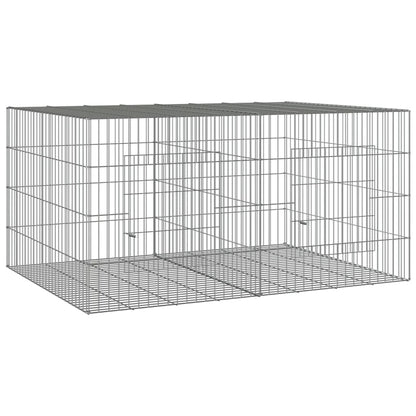 2-panel Rabbit Cage 110x79x54 cm galvanized iron