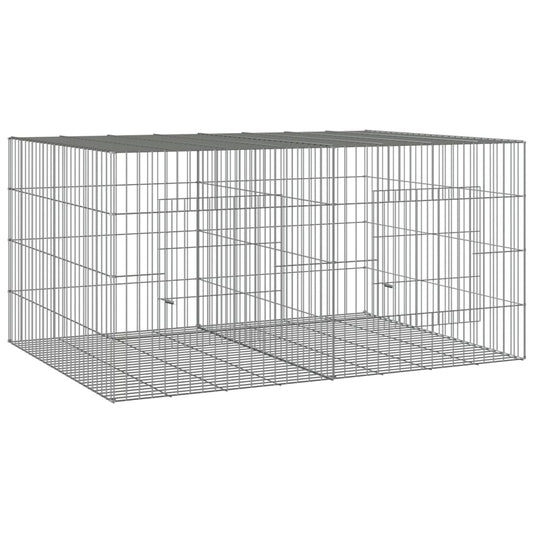 2-panel Rabbit Cage 110x79x54 cm galvanized iron