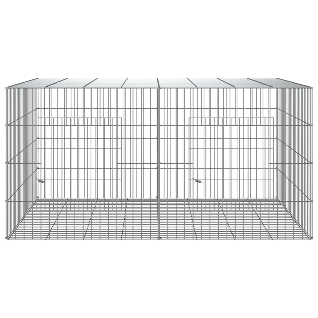 2-panel Rabbit Cage 110x79x54 cm galvanized iron