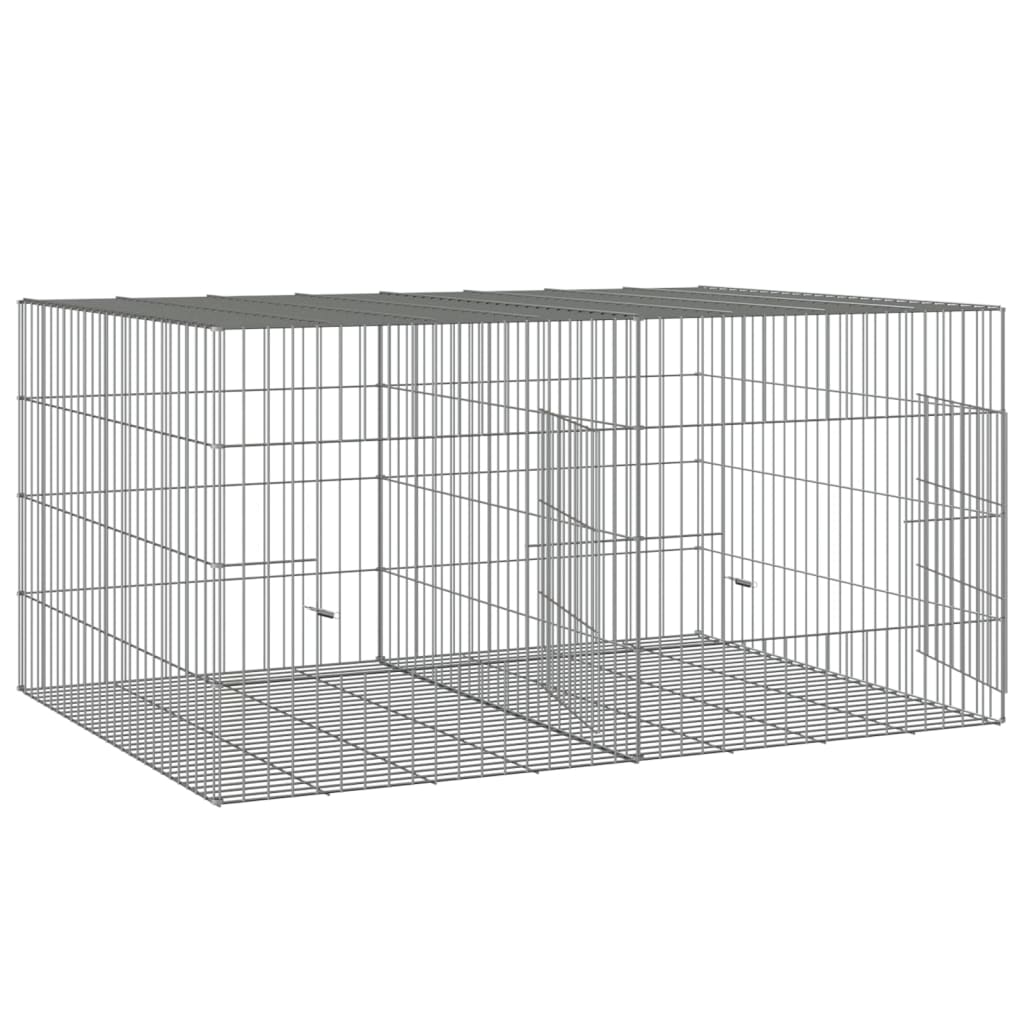 2-panel Rabbit Cage 110x79x54 cm galvanized iron