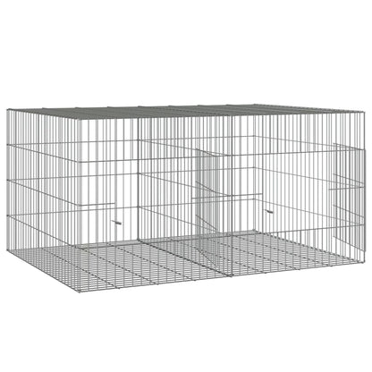 2-panel Rabbit Cage 110x79x54 cm galvanized iron