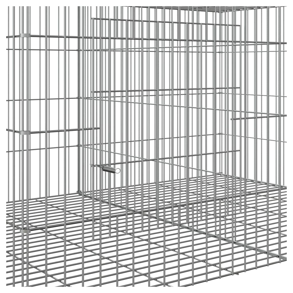 2-panel Rabbit Cage 110x79x54 cm galvanized iron