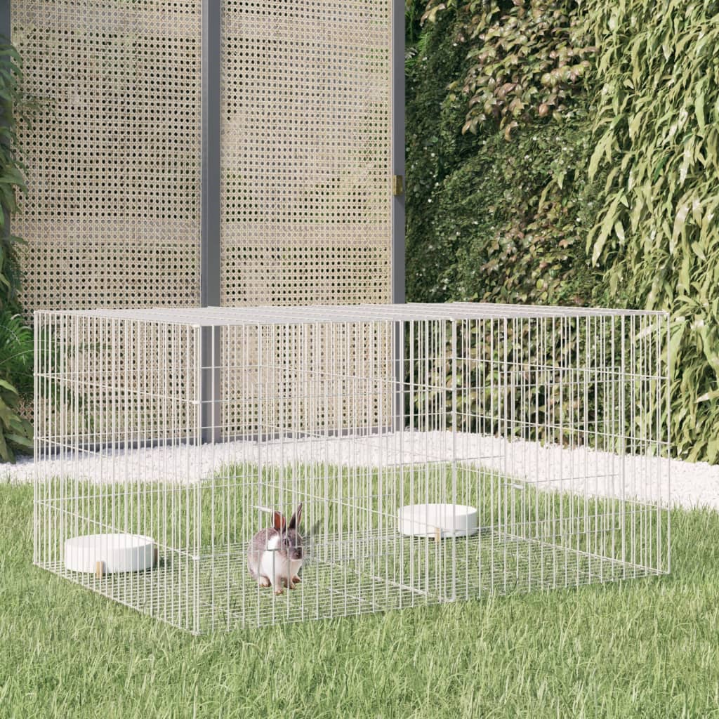 2-panel Rabbit Cage 110x79x54 cm galvanized iron