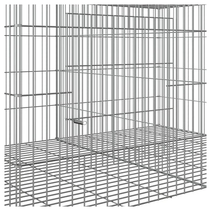 5-paneelinen kanihäkki 327x79x54 cm galvanoitu rauta