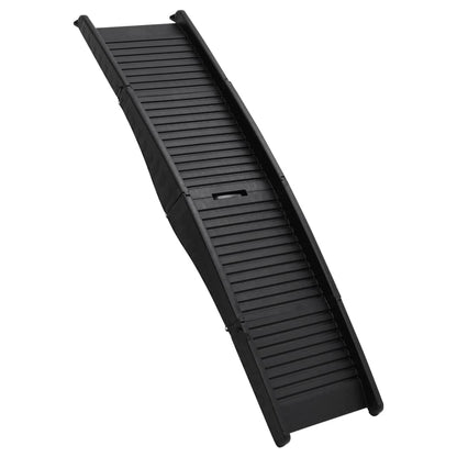 Foldable dog ramp black 153x40x12.5 cm plastic