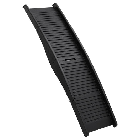 Foldable dog ramp black 153x40x12.5 cm plastic