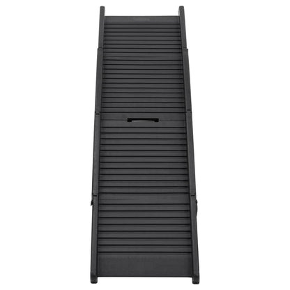 Foldable dog ramp black 153x40x12.5 cm plastic