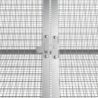 Kanihäkki harmaa 403,5x80,5x71 cm galvanoitu teräs