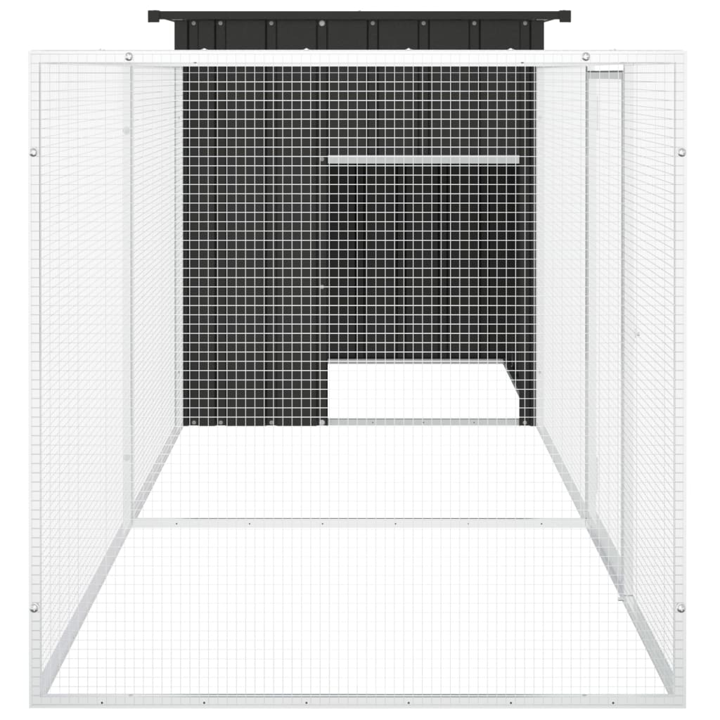 Chicken coop anthracite 300x91x100 cm galvanized steel