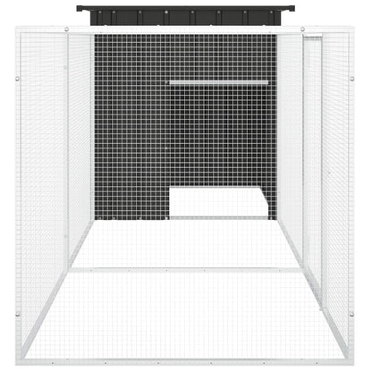 Chicken coop anthracite 300x91x100 cm galvanized steel