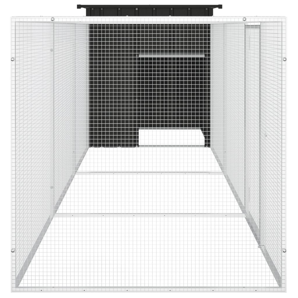 Chicken coop anthracite 400x91x100 cm galvanized steel