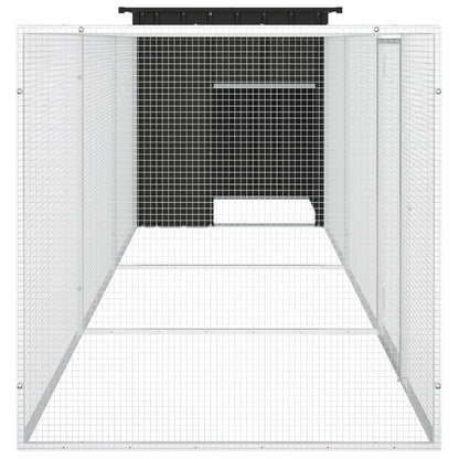 Chicken coop anthracite 400x91x100 cm galvanized steel