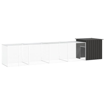Chicken coop anthracite 500x91x100 cm galvanized steel