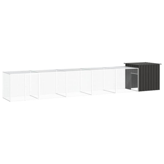 Chicken coop anthracite 600x91x100 cm galvanized steel