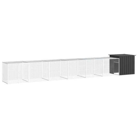 Chicken coop anthracite 700x91x100 cm galvanized steel