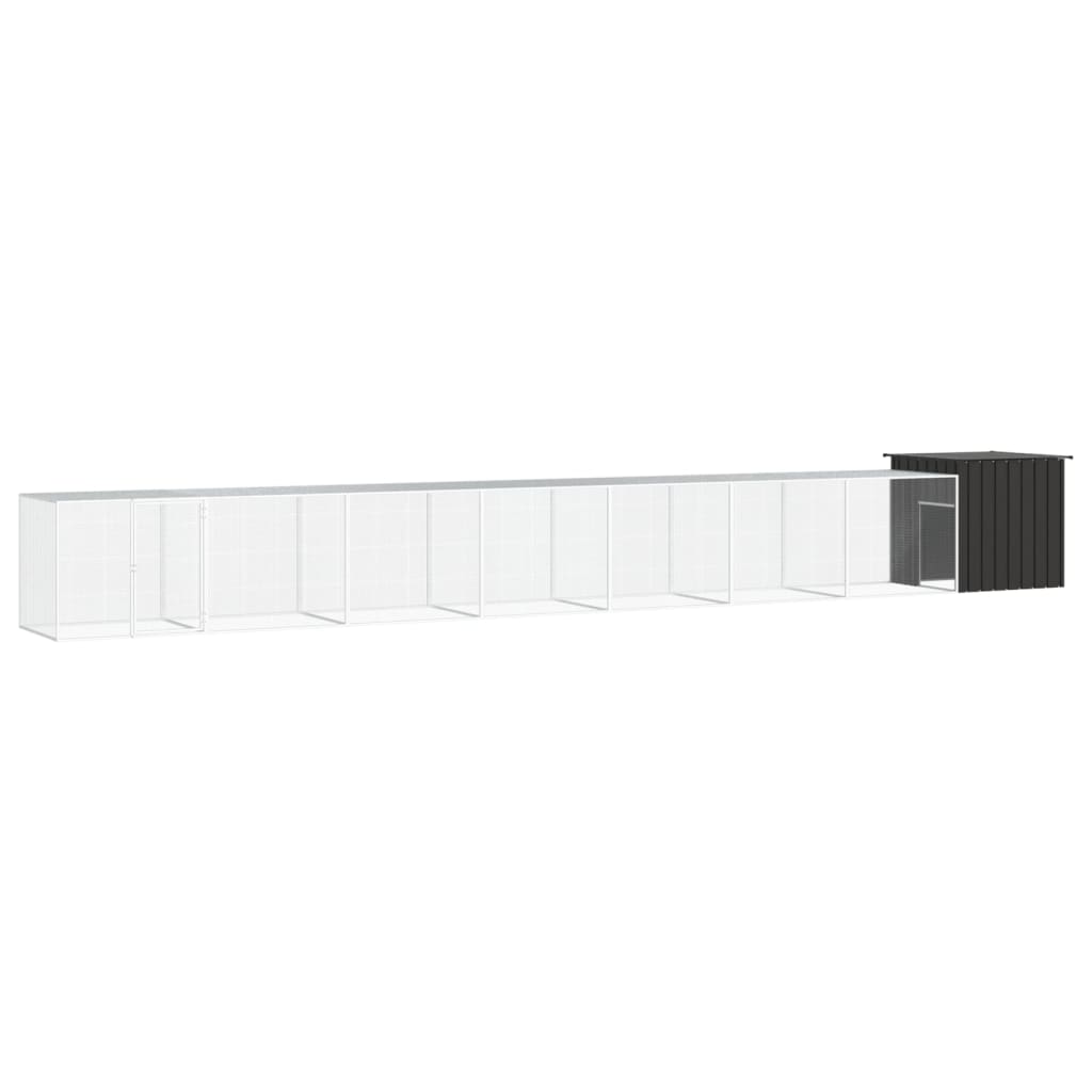 Chicken coop anthracite 800x91x100 cm galvanized steel