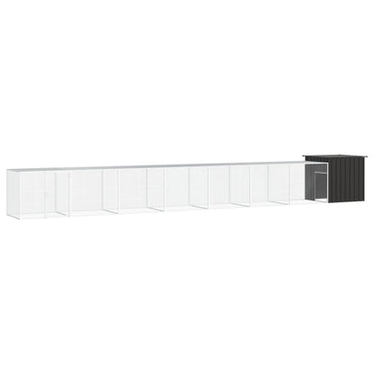 Chicken coop anthracite 800x91x100 cm galvanized steel