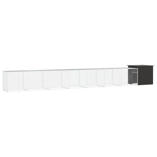 Chicken coop anthracite 800x91x100 cm galvanized steel