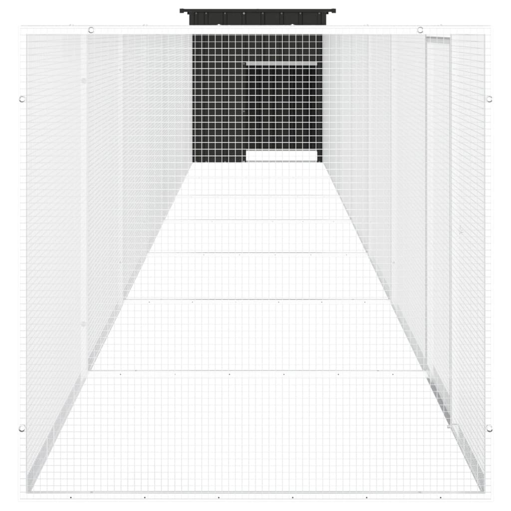 Chicken coop anthracite 800x91x100 cm galvanized steel