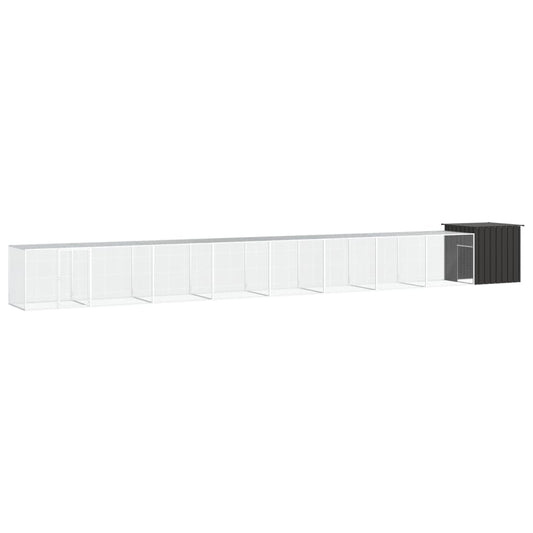 Chicken coop anthracite 900x91x100 cm galvanized steel