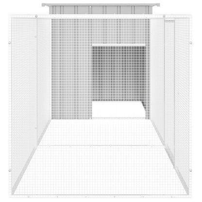 Chicken coop grey 300x91x100 cm galvanized steel