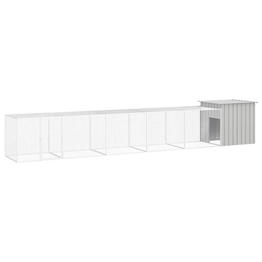 Chicken coop grey 600x91x100 cm galvanized steel