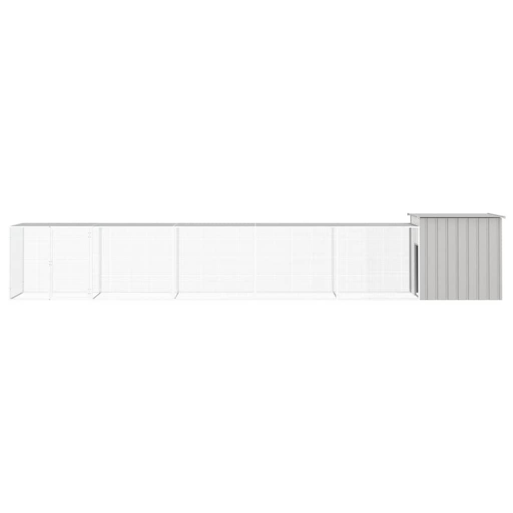 Chicken coop grey 600x91x100 cm galvanized steel