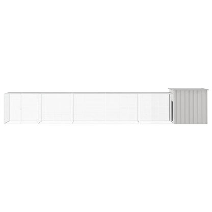 Chicken coop grey 600x91x100 cm galvanized steel