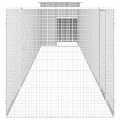 Chicken coop grey 600x91x100 cm galvanized steel