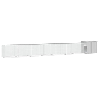 Chicken coop grey 700x91x100 cm galvanized steel