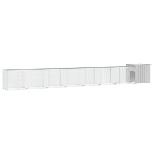 Chicken coop grey 700x91x100 cm galvanized steel