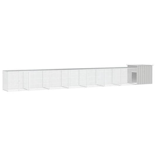 Chicken coop grey 800x91x100 cm galvanized steel