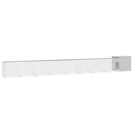Chicken coop grey 900x91x100 cm galvanized steel