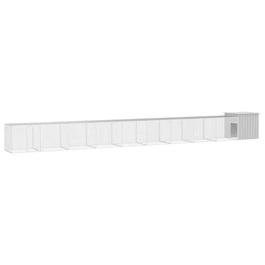 Chicken coop grey 1000x91x100 cm galvanized steel