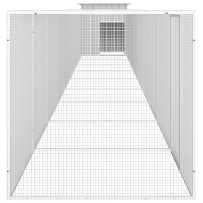 Chicken coop grey 1000x91x100 cm galvanized steel